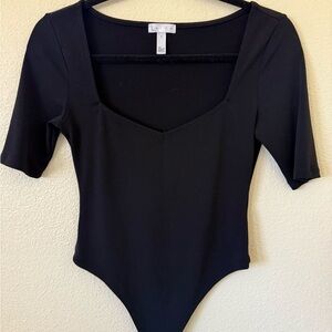 Leith Classic Black Bodysuit